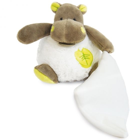 Плюшена играчка Малко хипопотамче с кърпичка - BabyNat
