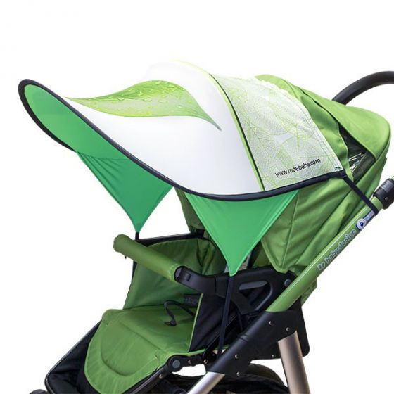 Дизайнерски двулицев сенник за бебешка количка с UV защита - Leaf