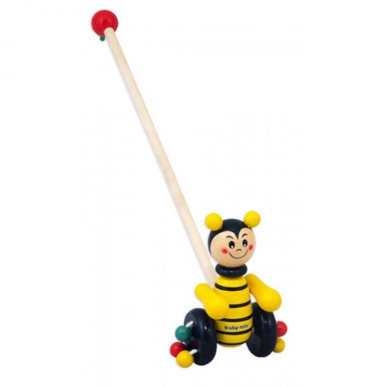 Дървена играчка за бутане Bumble Bee - BABY MIX