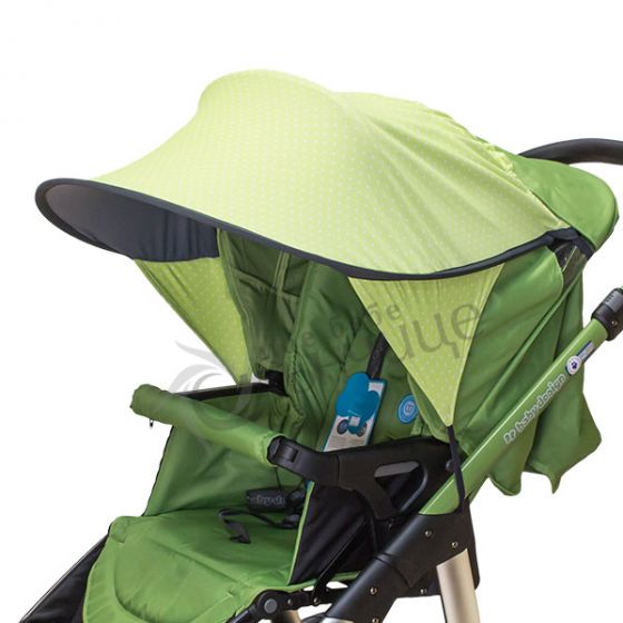 Двулицев сенник за количка с UV защита - Green Dots