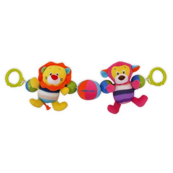 Плюшена играчка за количка Лъвче и маймунка - BABY MIX