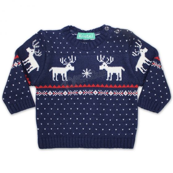 Коледен пуловер - Blue Deers