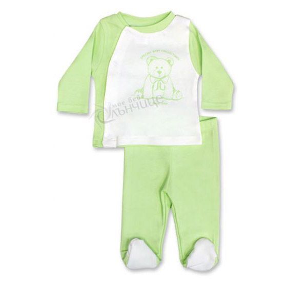 Комплект две части - Soft Bear-50см - новородено-Зелен