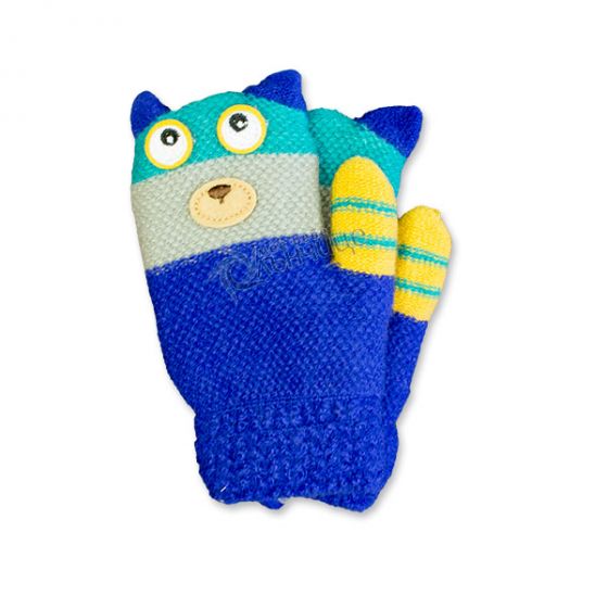 Зимни плетени ръкавици - Kiki Blue