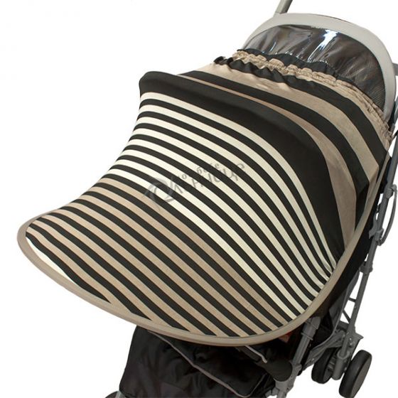 Двулицев сенник за количка с UV защита - Brown