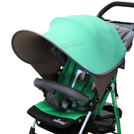 Двулицев сенник за количка с UV защита - Green