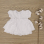 Бебешка рокля с къс ръкав Ажур - бял