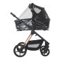 Бебешка количка 2в1 Miloo Diamond Black - Espiro - Дъждобран на кош за новородено
