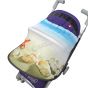Дизайнерски двулицев сенник за бебешка количка с UV защита - Beach