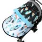 Дизайнерски двулицев сенник за бебешка количка с UV защита - Feathers