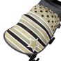 Дизайнерски двулицев сенник за бебешка количка с UV защита - Gold Stars