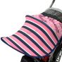 Дизайнерски двулицев сенник за бебешка количка с UV защита - Rose