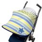 Дизайнерски двулицев сенник за бебешка количка с UV защита - Stars