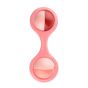 Дрънкалка с въртящи се топчета Barbell - Canpol - розов
