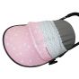 Дизайнерски двулицев сенник за бебешка количка с UV защита - Starry Dreams Pink