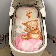 Пролетен комплект за количка Teddy Bear - Розов