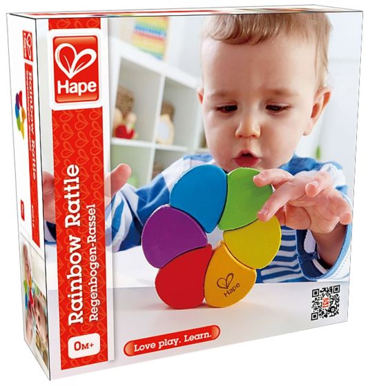 Дървена дрънкалка Дъга – Hape