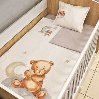 Комплект чаршафи Teddy Bear - Сив