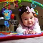 Бебешка активна гимнастика с музикален проектор Горско приключение - Playgro