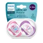 Комплект от 2 броя ортодонтични залъгалки, Ultra Air Happy 6-18m+, Philips AVENT - декорация Надпис и Балон 