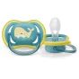 Комплект от 2 броя ортодонтични залъгалки, Ultra Air Night 18m+, Philips AVENT -  Кит - Неутрални 