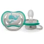Комплект от 2 броя ортодонтични залъгалки, Ultra Air Night 18m+, Philips AVENT -  Кит - Неутрални 