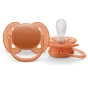Комплект от 2 броя ортодонтични залъгалки, Ultra Soft 18m+, Philips AVENT - Зелено и Оранжево 