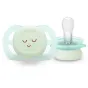 Комплект от 2 броя ортодонтични залъгалки за новородени, Ultra Start Night 0-2м, Philips AVENT -  декор Sleep 