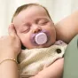 Комплект от 2 броя ортодонтични залъгалки за новородени, Ultra Start 0-2м, Philips AVENT -  Оранжево и Лилаво