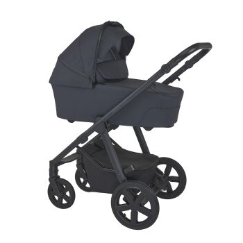 Бебешка количка 2в1 Husky Graphite Wild - Espiro - Кош за новородено