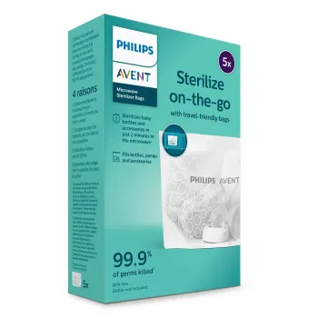 Комплект 5 броя торби за стерилизация в микровълнова - Philips Avent