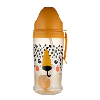 Неразливаща се чаша със сламка BabiesBoo Orange 350 мл - Canpol