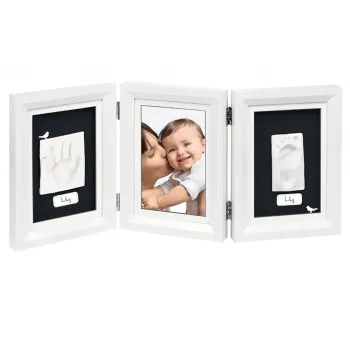Самостоятелно стояща рамка за отпечатък на ръчичка и краче + снимка - Baby Art