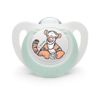 Силиконова залъгалка 0-6 м. Тигър NUK + кутийка