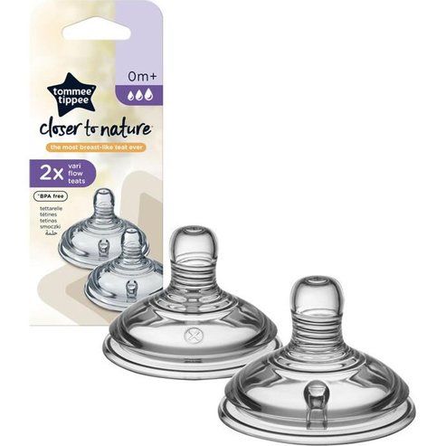 Биберони за шише Tommee Tippee Easi-Vent, 0м+, Slow Flow