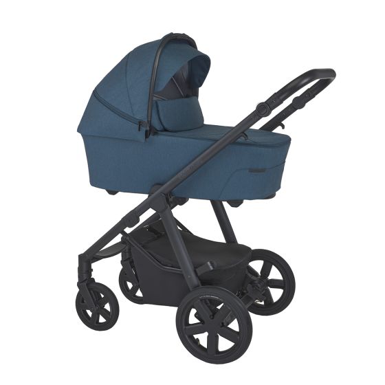 Бебешка количка 2в1 Husky Blue Iceberg - Espiro - Кош за новородено
