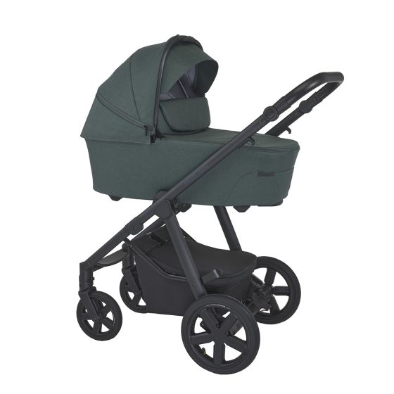 Бебешка количка 2в1 Husky Green Aurora - Espiro - Кош за новородено
