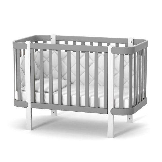 Бебешко легло от бук Monaco - Graphite White