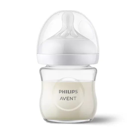 Шише за хранене Natural Response 3.0 с биберон 0м+, 120мл - Philips AVENT -  СТЪКЛО