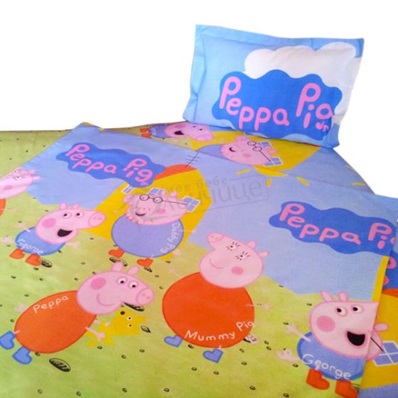 Спален комплект чаршафи Peppa Pig