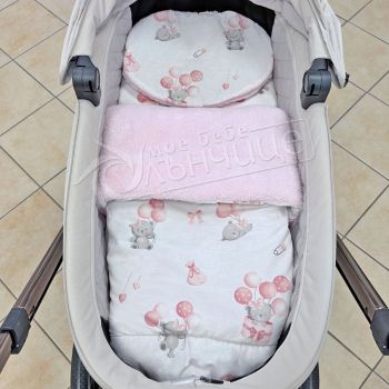 Зимен комплект за количка - Balloon Dream Pink