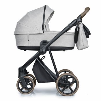 Бебешка количка 2в1 Ivi 2.0 Vintage Pixel Light - ROAN с кош за новородено бебе