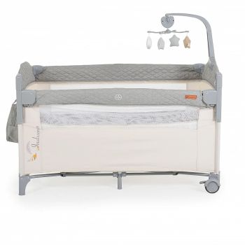 Бебешка кошара на 2 нива с падаща преграда Индиана Сив