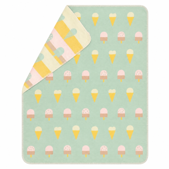 Бебешко памучно одеяло 70x90 см - Gelato Dreams, Green