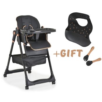 Стол за хранене с подарък Lindo Black