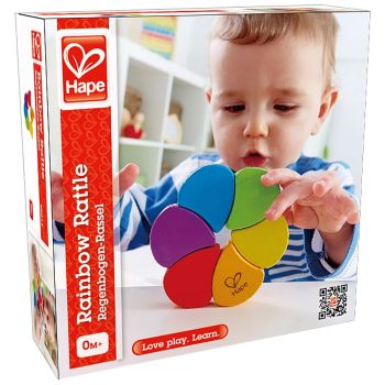 Дървена дрънкалка Дъга – Hape
