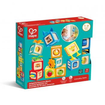 Комплект кубчета за откритие 10 части - Hape