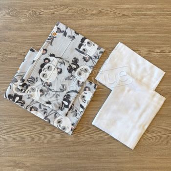 Комплект пелени бархет и тензух Panda