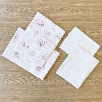 Комплект пелени бархет и тензух Sleepy Rabbit