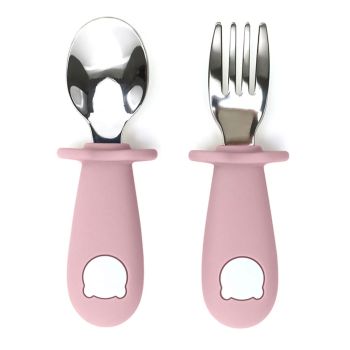 Комплект прибори виличка и лъжичка - Светло Розов